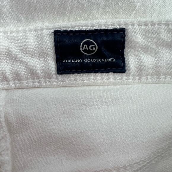 AG Adriano Goldschmied The Stilt Cigarette Leg White Jeans Women's Size 27R - Picture 4 of 6